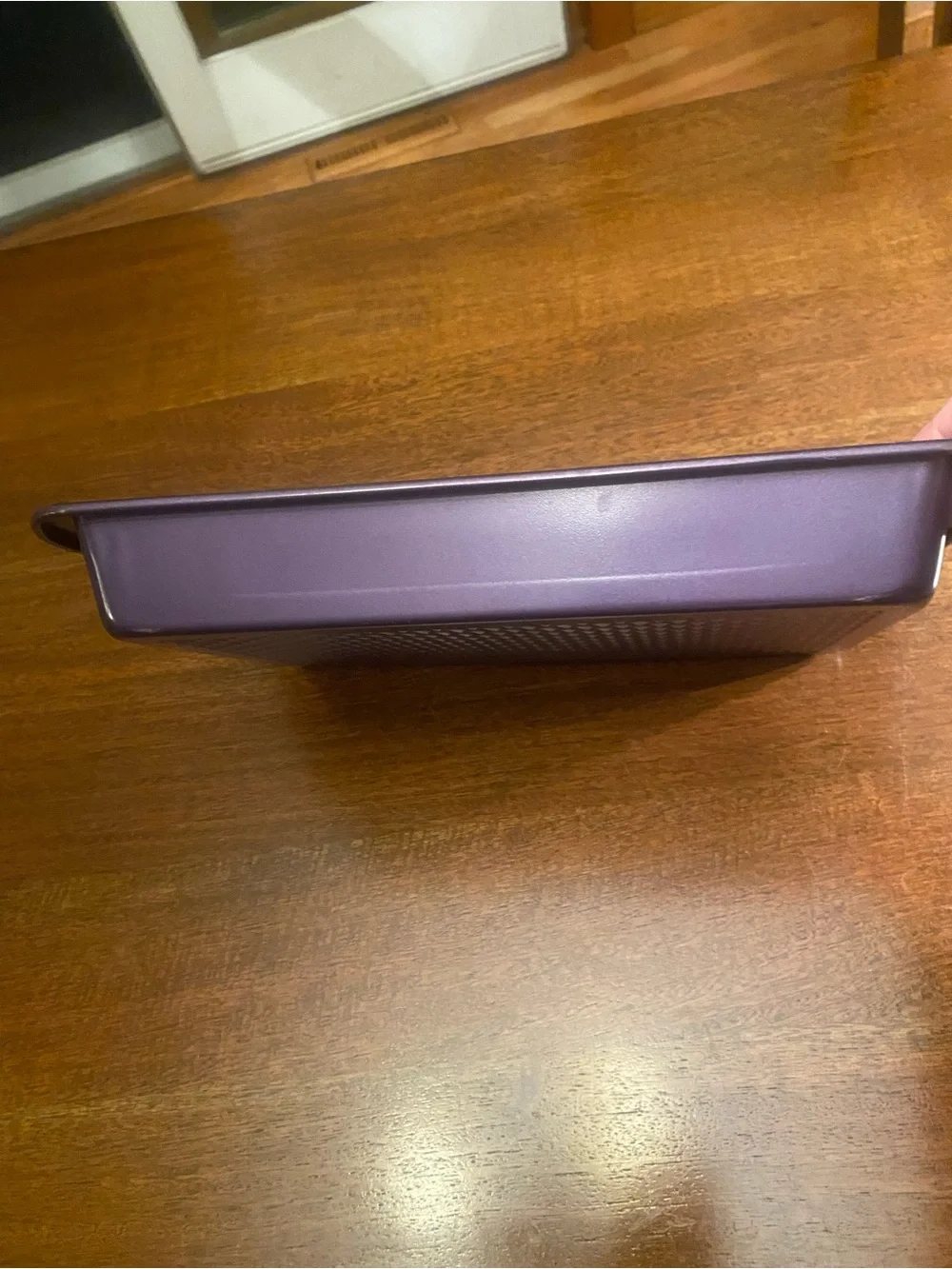 Tupperware Purple Silicone Baking Sheet Tray Rectangle Textured Non Stick 14”
